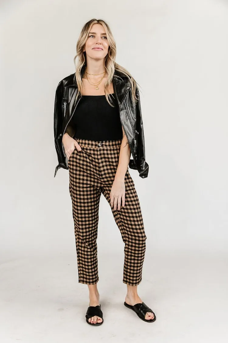 Checked in Cropped Pants