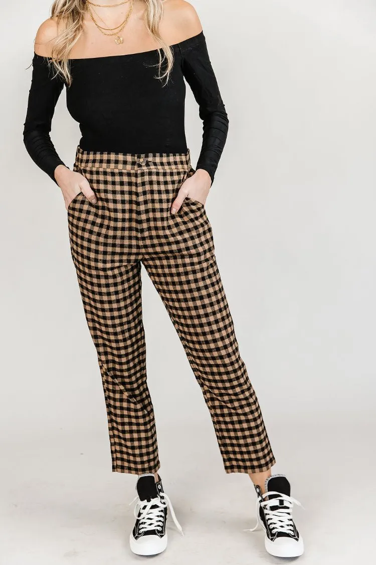 Checked in Cropped Pants