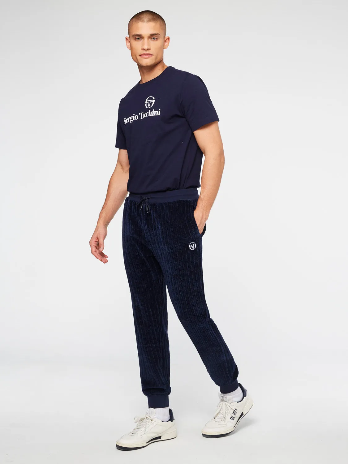 Chenille Pant-Maritime Blue