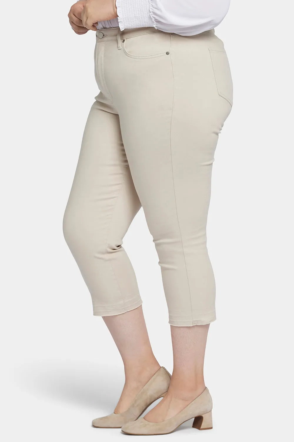 Chloe Capri Jeans In Plus Size - Feather