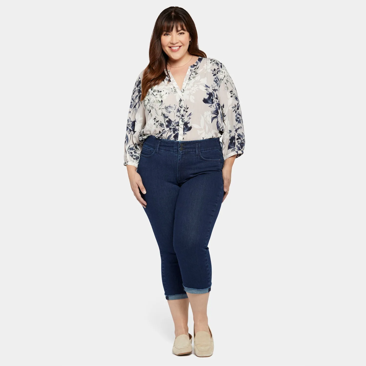 Chloe Capri Jeans In Plus Size - Mystique