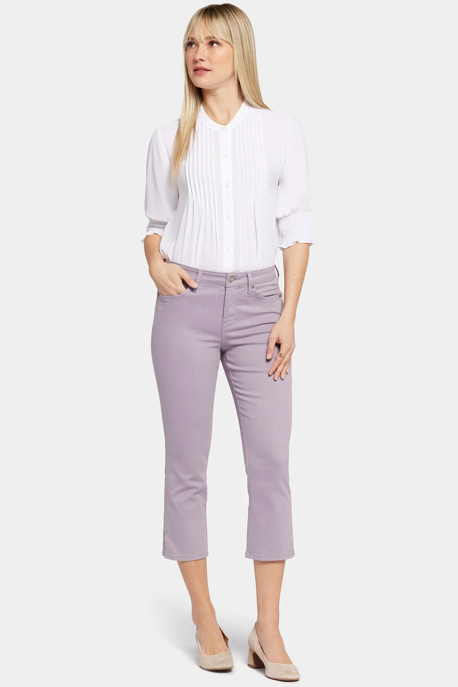 Chloe Capri Jeans - Lilac Chalk