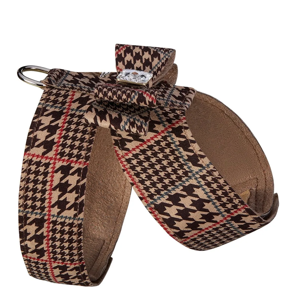 Chocolate Glen Houndstooth Big Bow Tinkie Harness