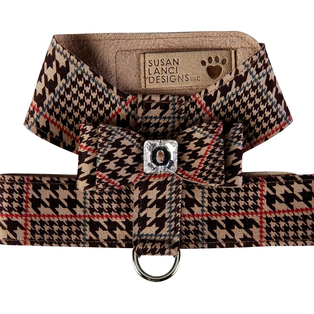 Chocolate Glen Houndstooth Big Bow Tinkie Harness