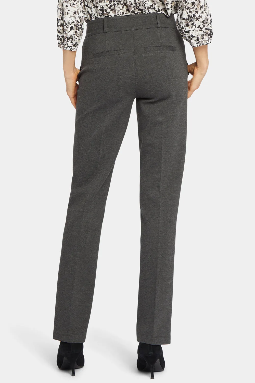 Classic Trouser Pants In Petite - Charcoal Heathered