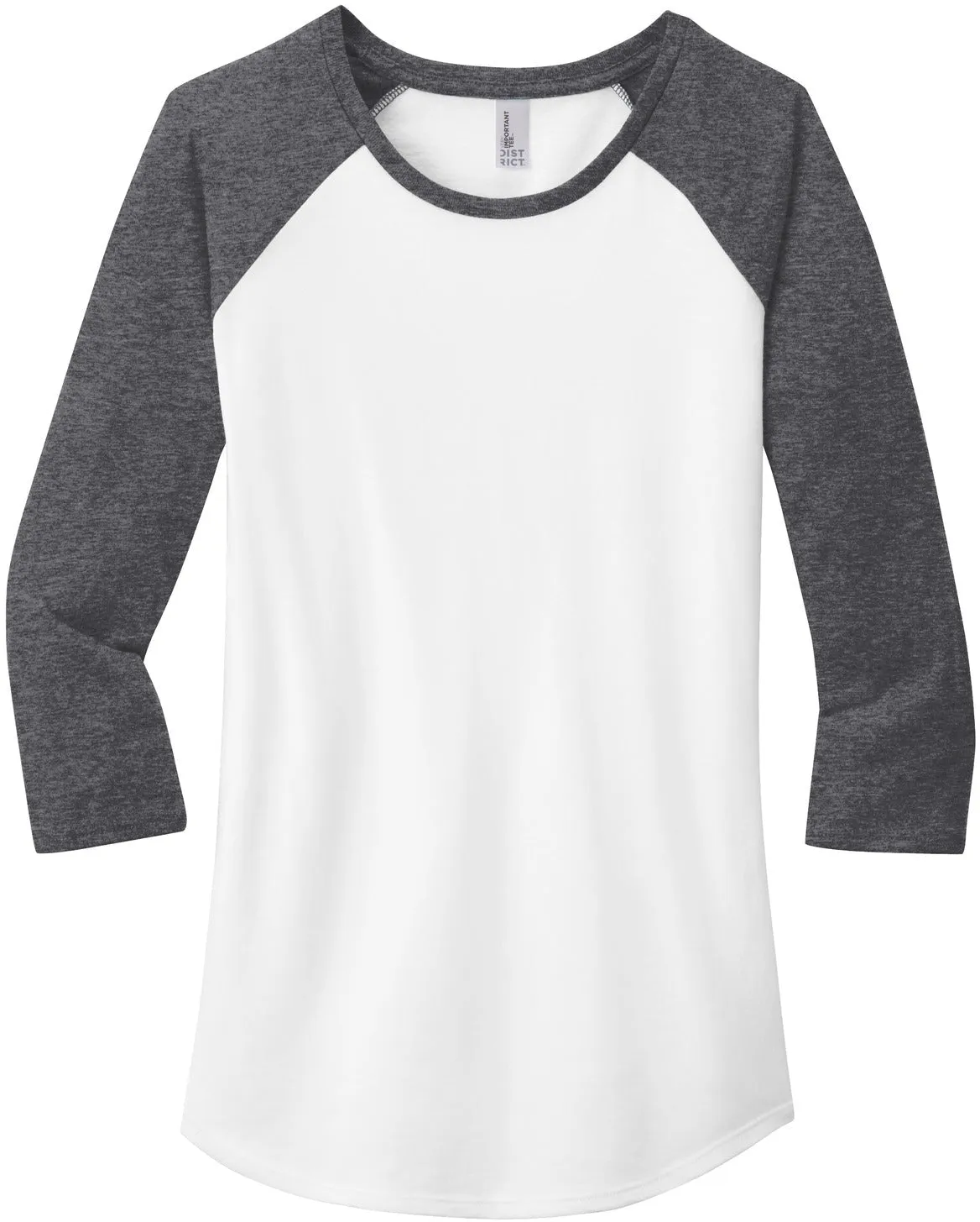 Closeout - District Ladies Fitted Very Important Tee 3/4-Sleeve Raglan