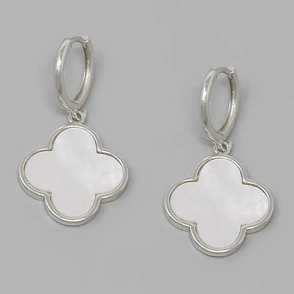 Clover Charm Mini Hoop Earrings