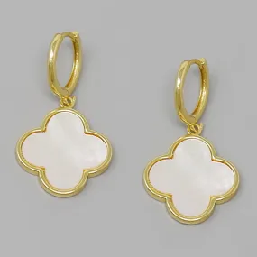 Clover Charm Mini Hoop Earrings