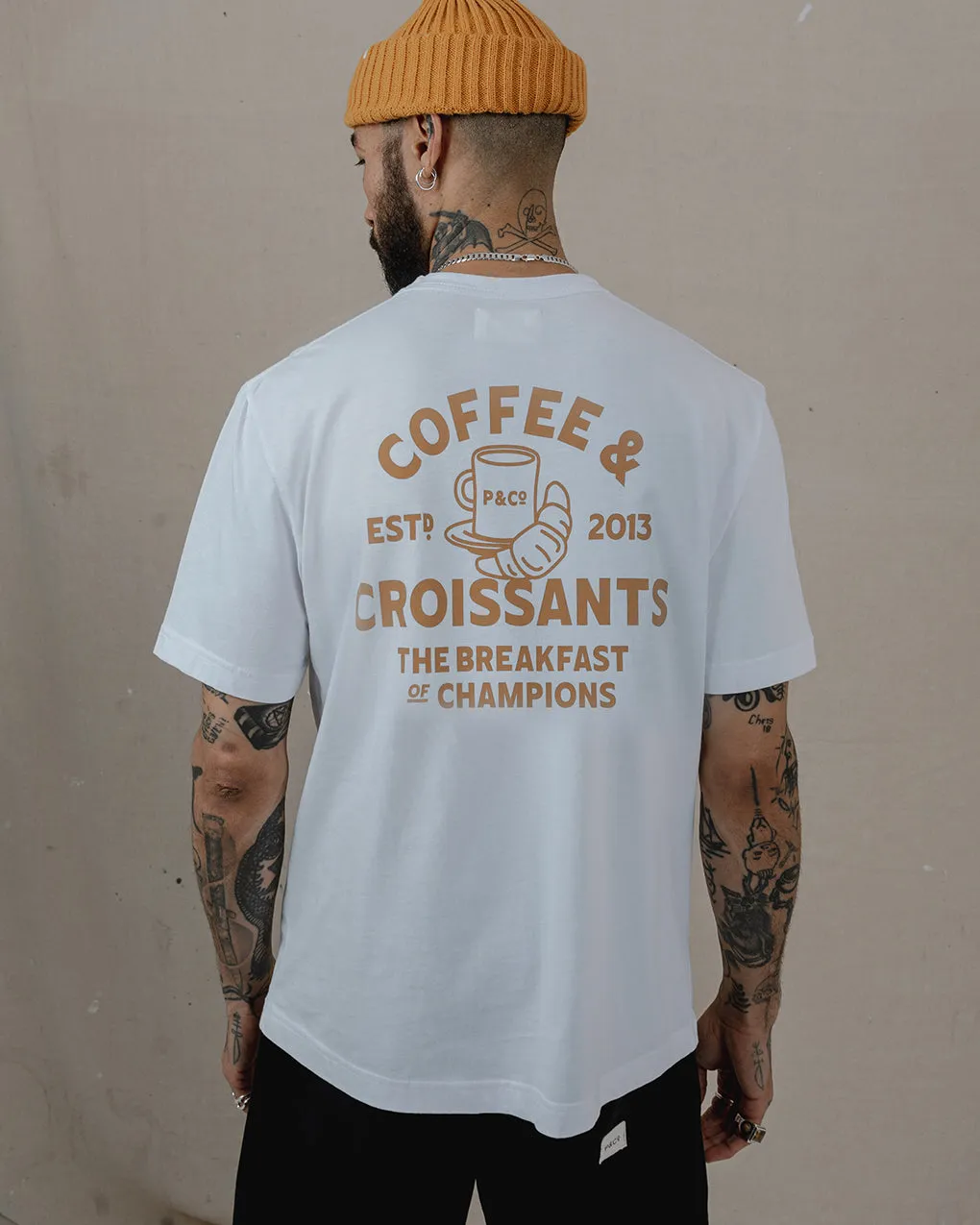 Coffee & Croissants T-Shirt - Off White