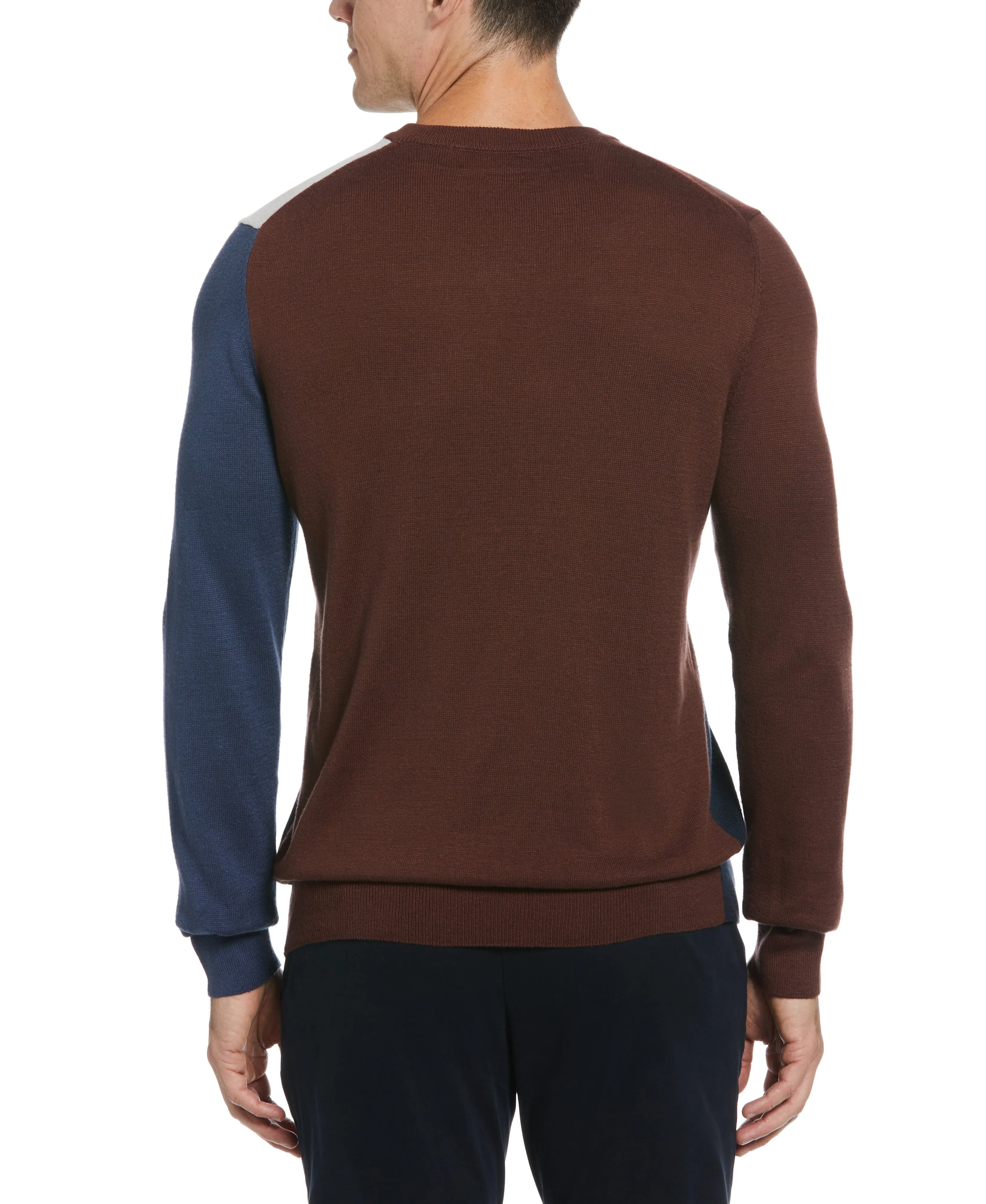 Color Block V-Neck Sweater