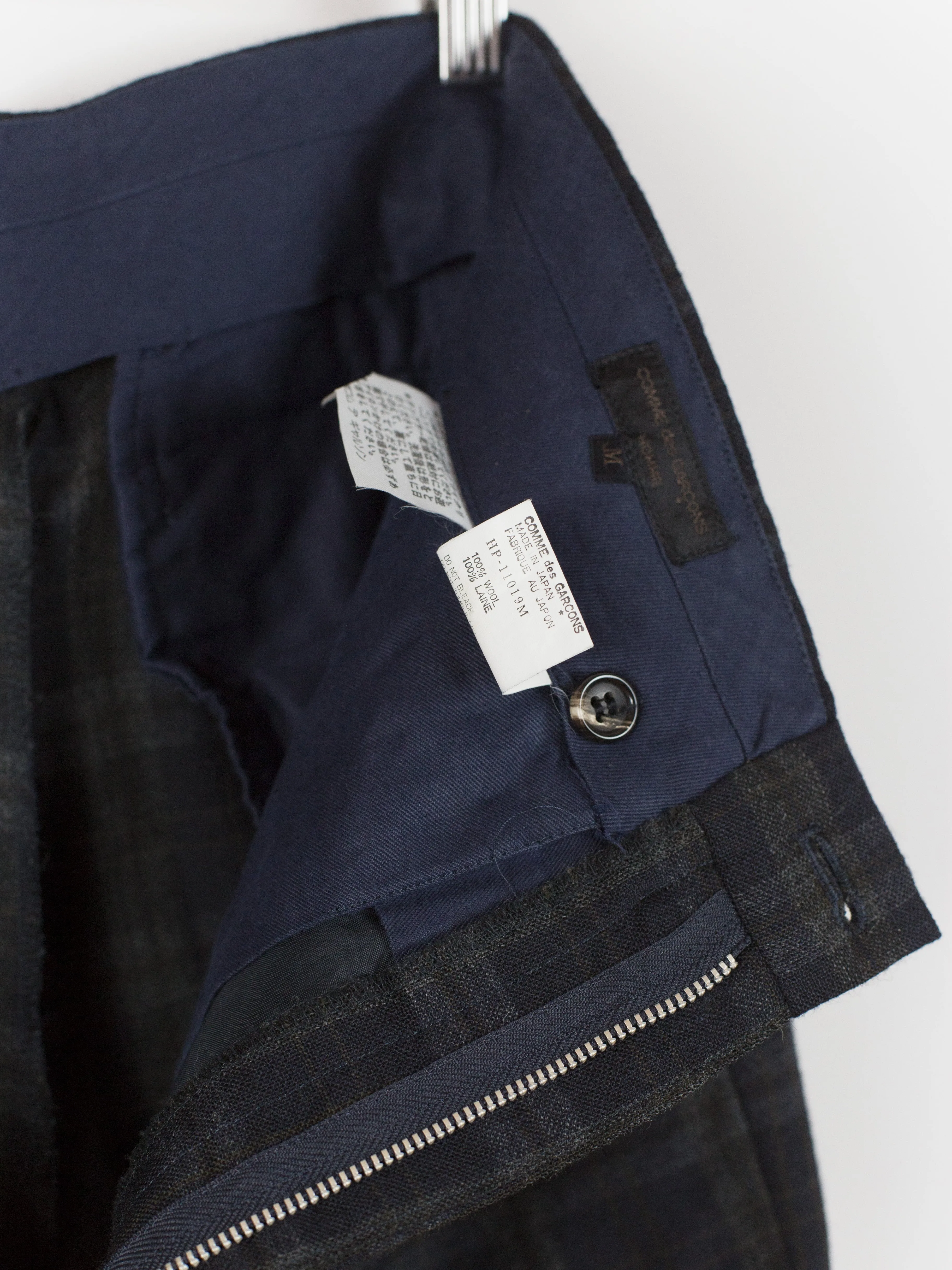 Comme des Garçons Homme 1990 Two-Pleat Wool Check Trouser