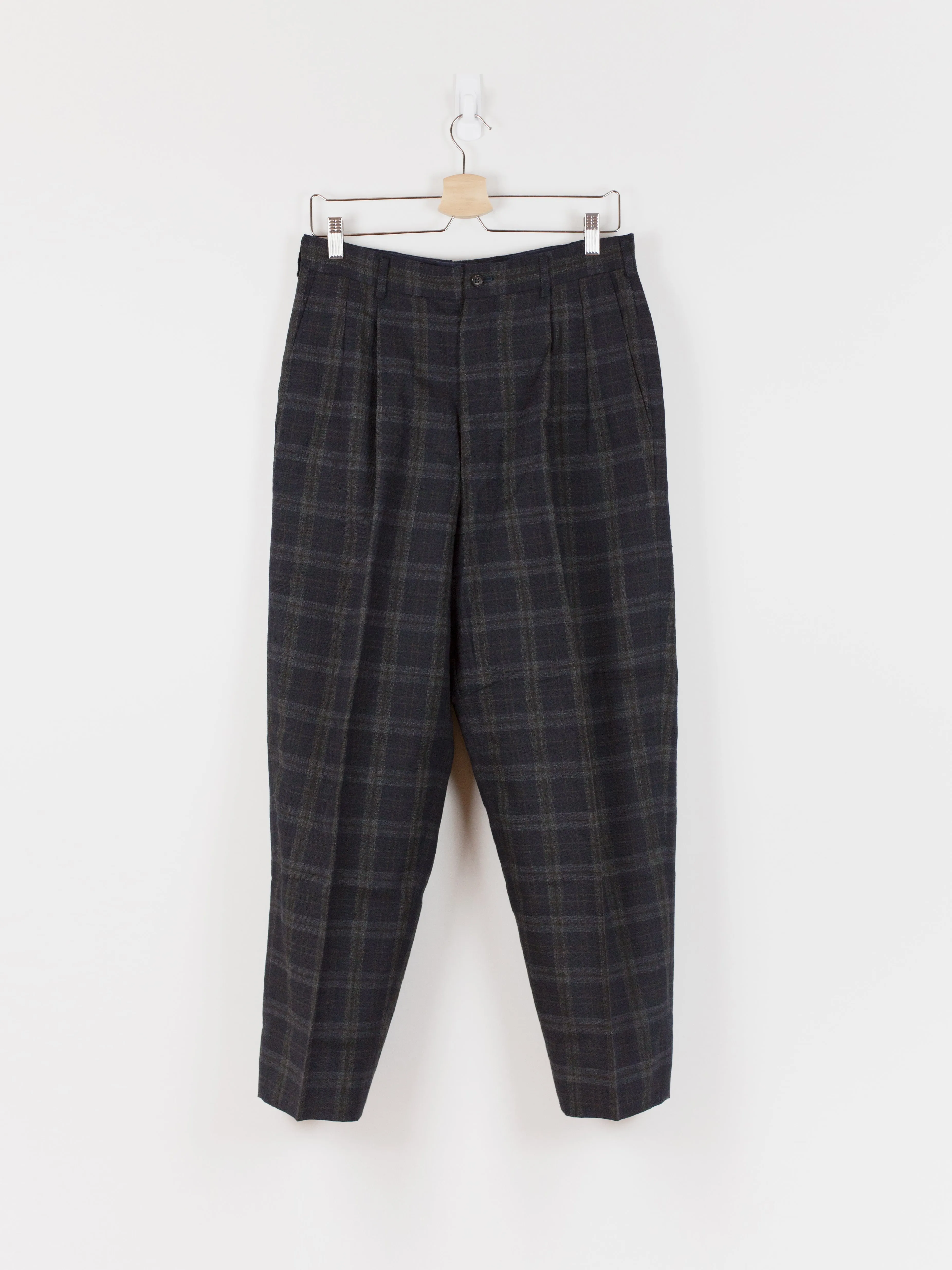 Comme des Garçons Homme 1990 Two-Pleat Wool Check Trouser