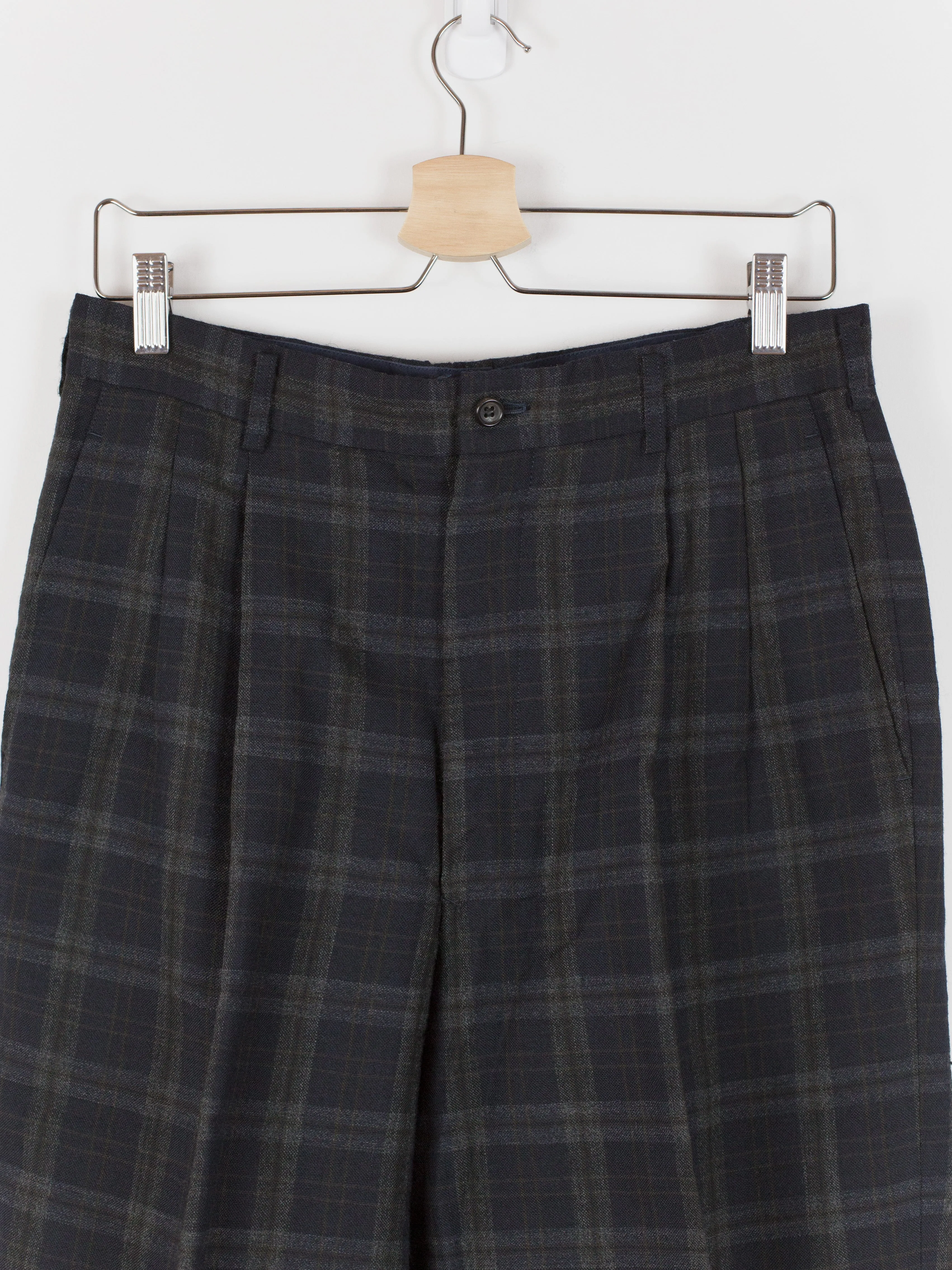 Comme des Garçons Homme 1990 Two-Pleat Wool Check Trouser