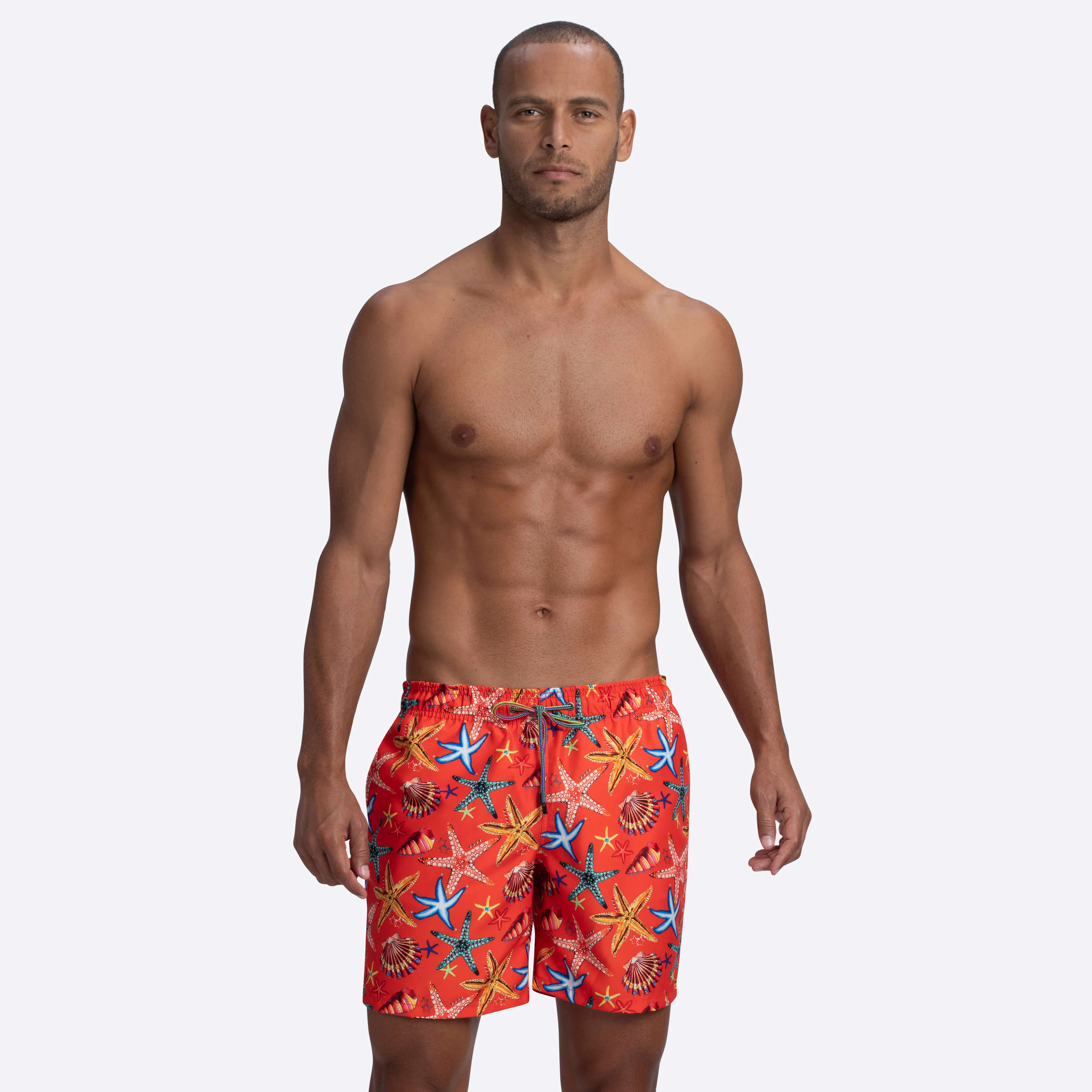 COSMO Seashell Print Swim Trunks