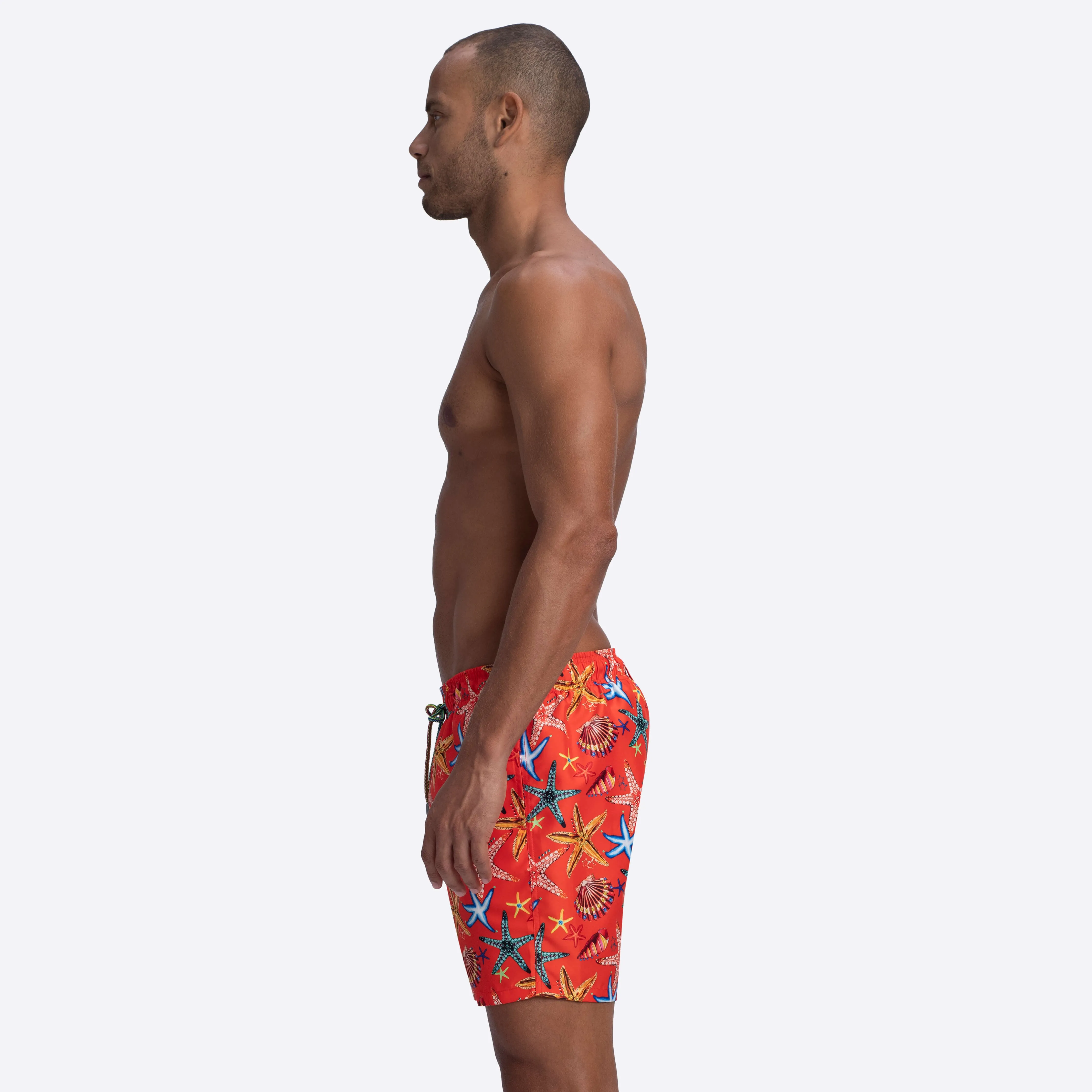 COSMO Seashell Print Swim Trunks