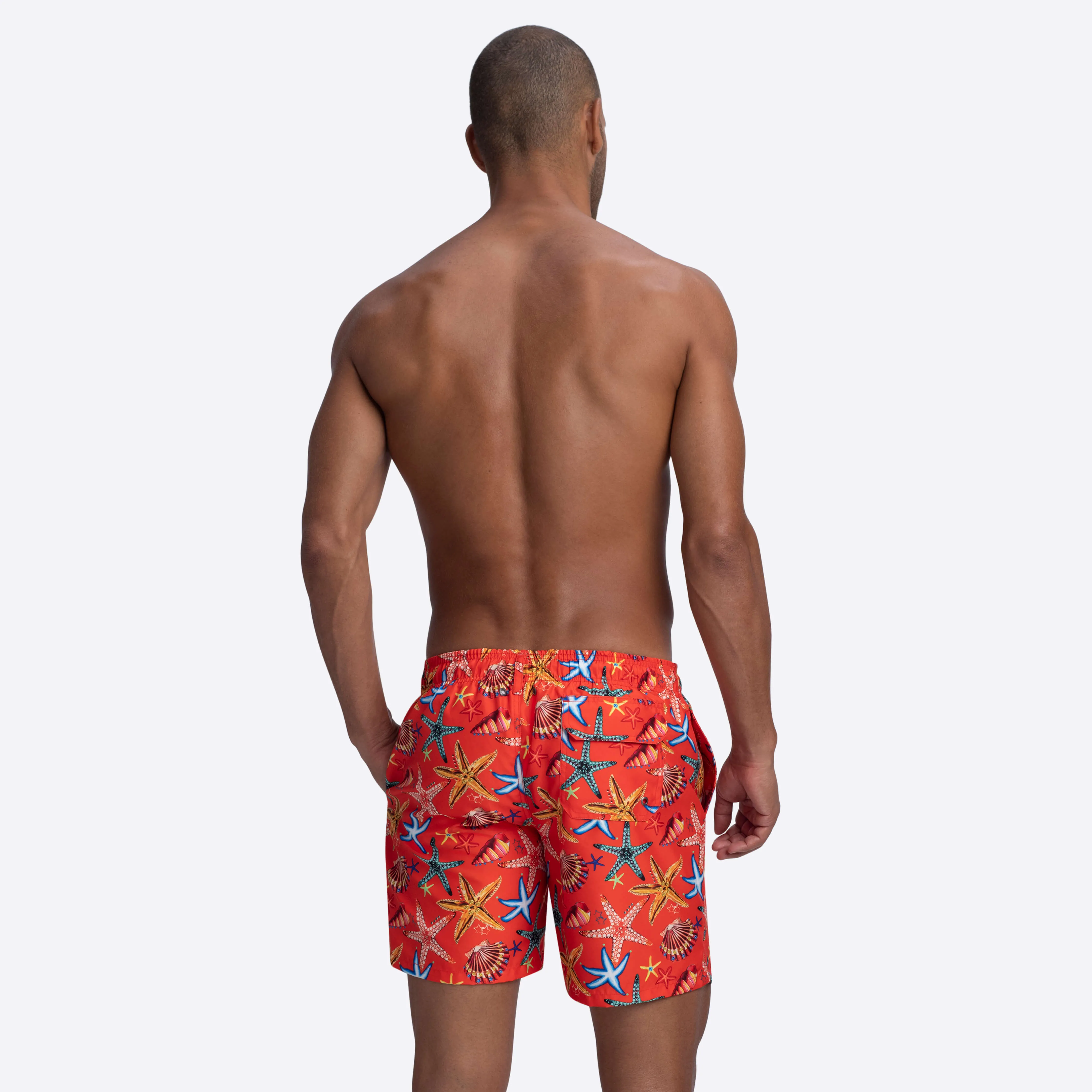 COSMO Seashell Print Swim Trunks