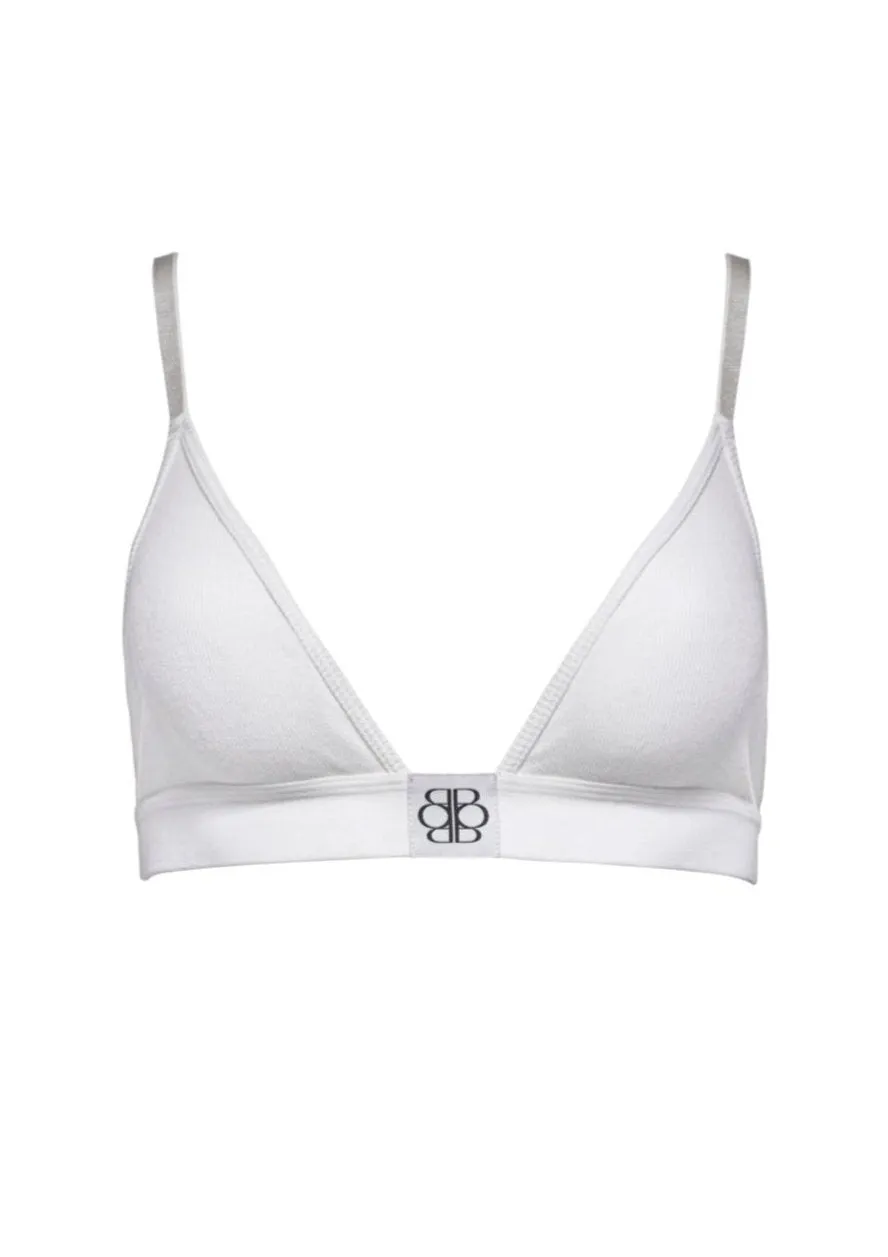 Cotton Rib Triangle Bralette