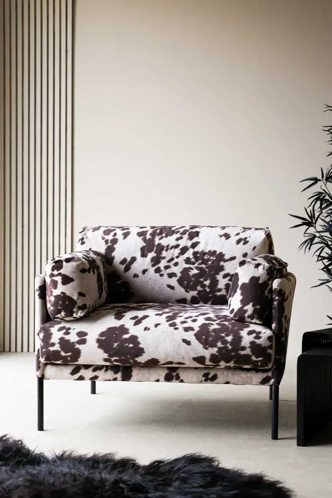 Cowhide Patterned Armchair