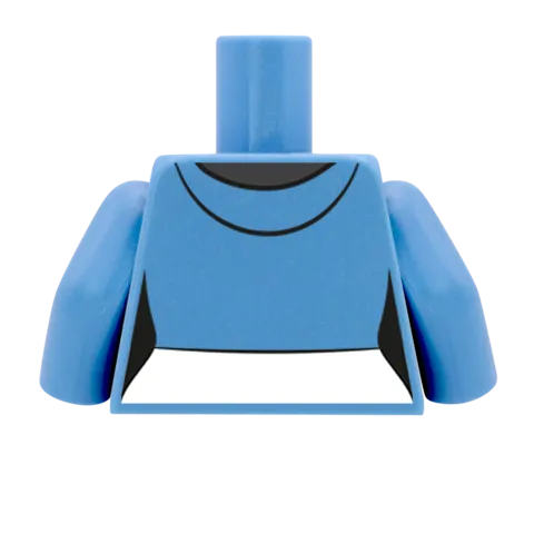 Cropped Hoodie Over T-Shirt - Custom Design Minifigure Torso