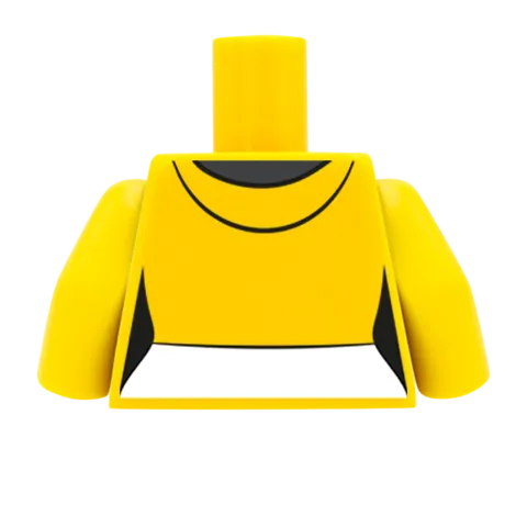 Cropped Hoodie Over T-Shirt - Custom Design Minifigure Torso