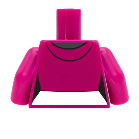 Cropped Hoodie Over T-Shirt - Custom Design Minifigure Torso