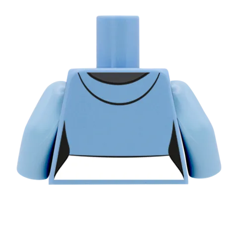 Cropped Hoodie Over T-Shirt - Custom Design Minifigure Torso