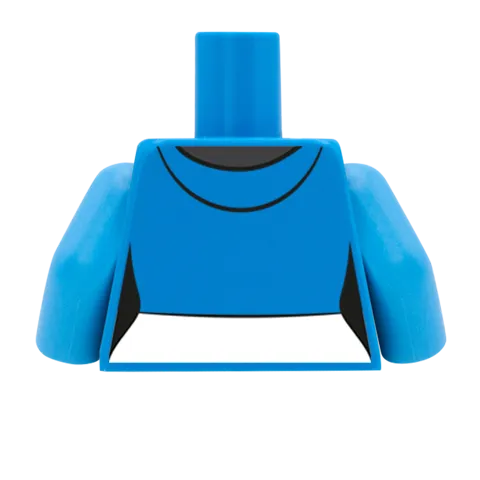 Cropped Hoodie Over T-Shirt - Custom Design Minifigure Torso