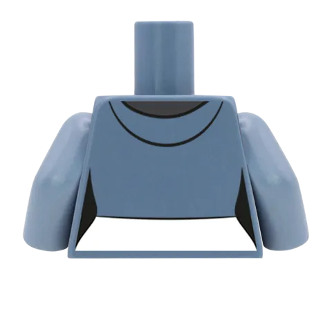 Cropped Hoodie Over T-Shirt - Custom Design Minifigure Torso