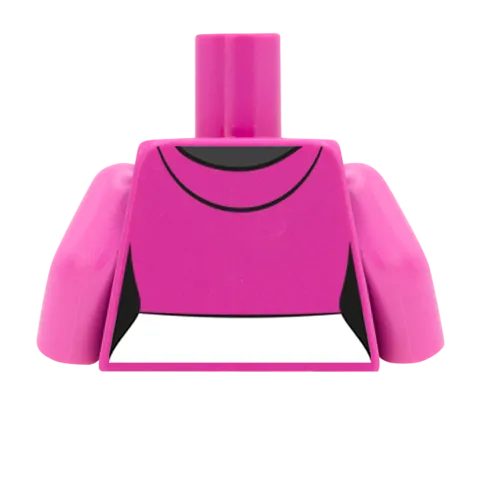 Cropped Hoodie Over T-Shirt - Custom Design Minifigure Torso