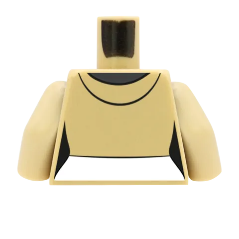 Cropped Hoodie Over T-Shirt - Custom Design Minifigure Torso