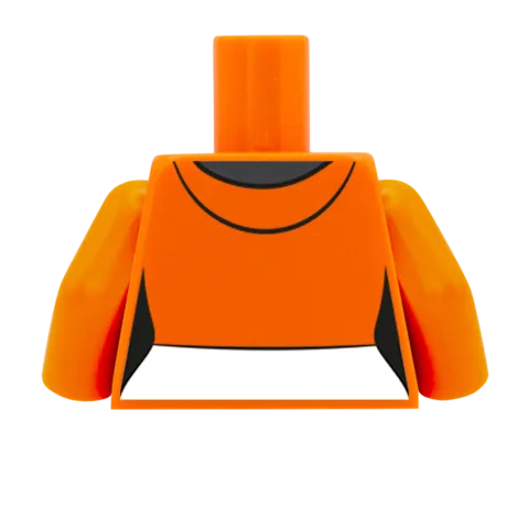 Cropped Hoodie Over T-Shirt - Custom Design Minifigure Torso