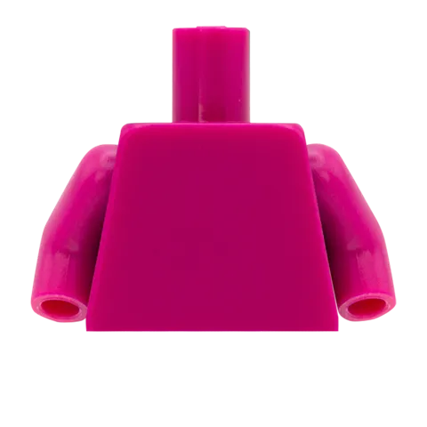 Cropped Hoodie Over T-Shirt - Custom Design Minifigure Torso