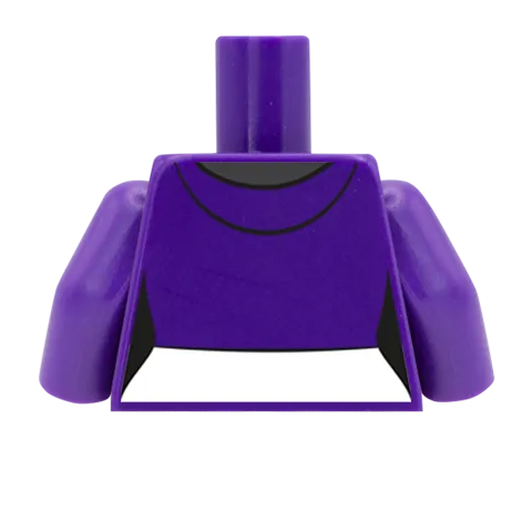 Cropped Hoodie Over T-Shirt - Custom Design Minifigure Torso