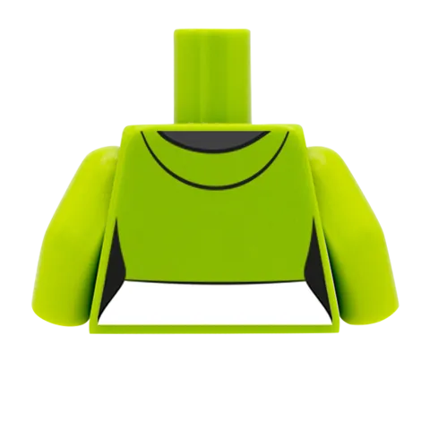 Cropped Hoodie Over T-Shirt - Custom Design Minifigure Torso