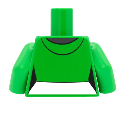 Cropped Hoodie Over T-Shirt - Custom Design Minifigure Torso