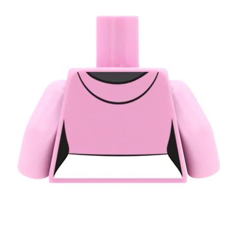 Cropped Hoodie Over T-Shirt - Custom Design Minifigure Torso