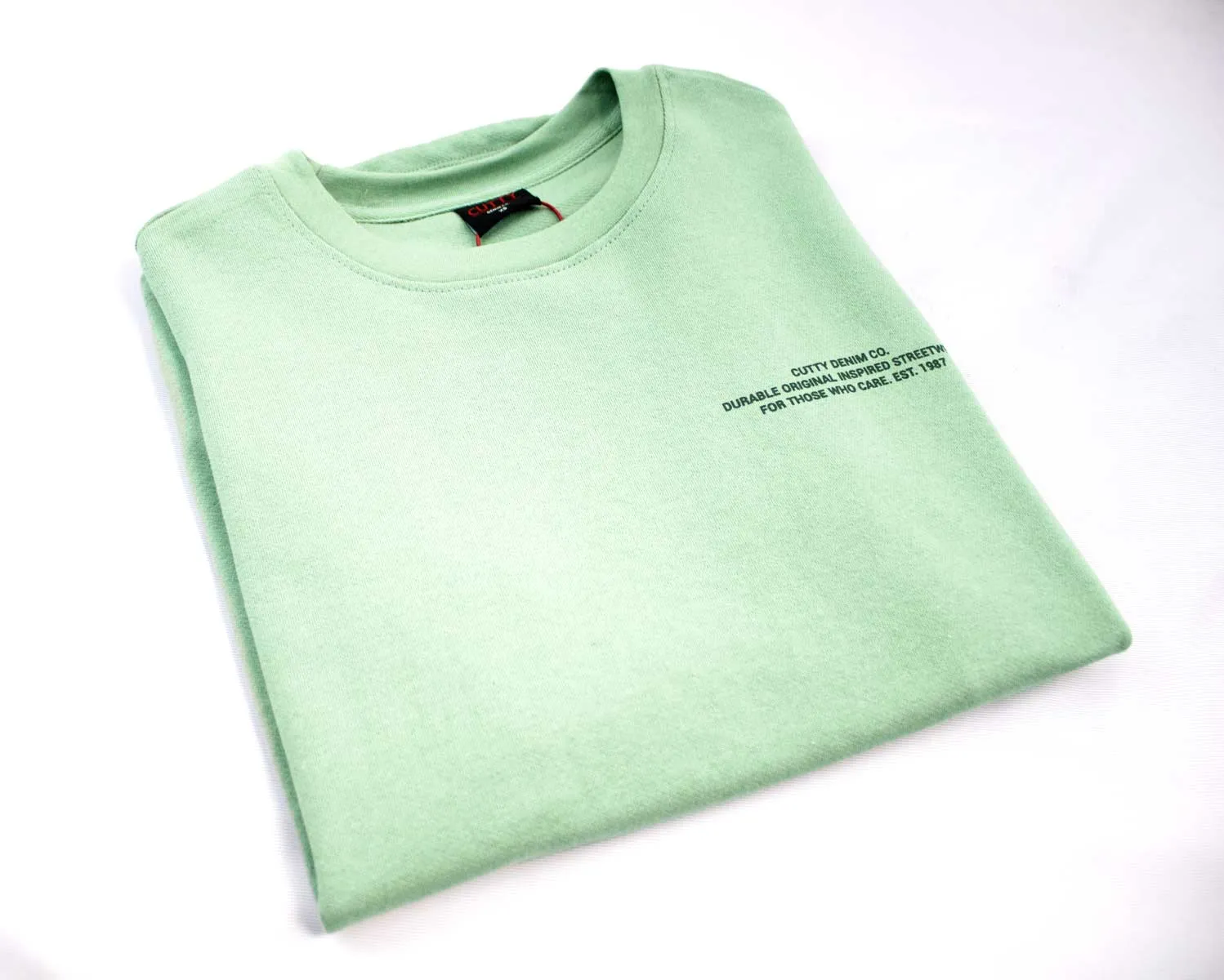 Cutty Slate Green Oversize Crew Neck