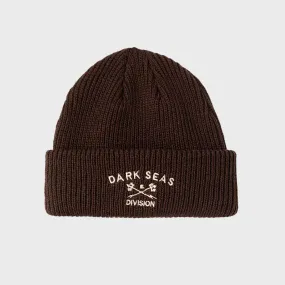 Dark Seas Mens Cruiser Beanie Hat - One Size - Dark Brown