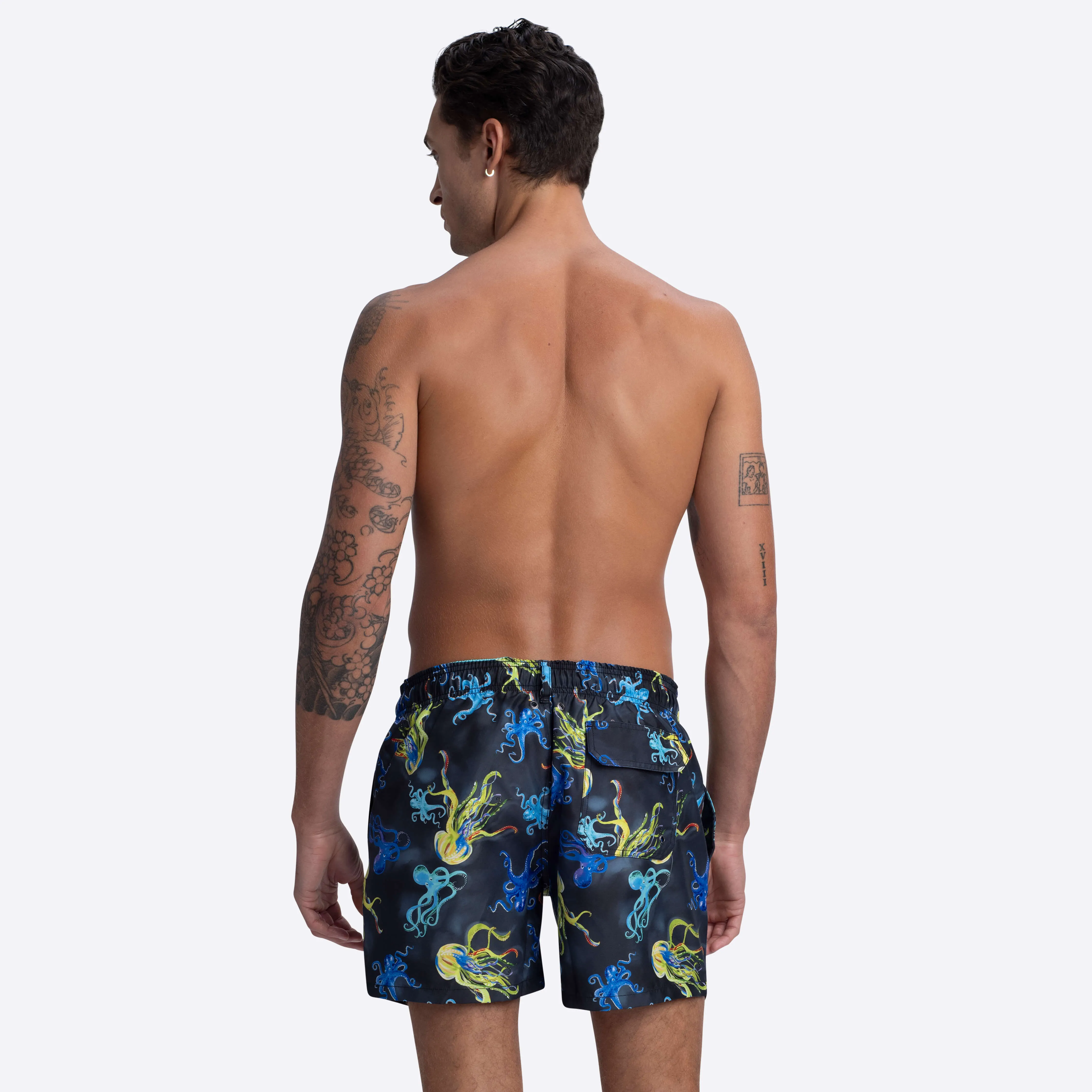 DELANO Octopus Print Swim Trunks