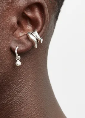 Distorted Hoop Earring Mini | Pearl