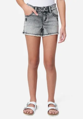 Distressed Classic Denim Shorts