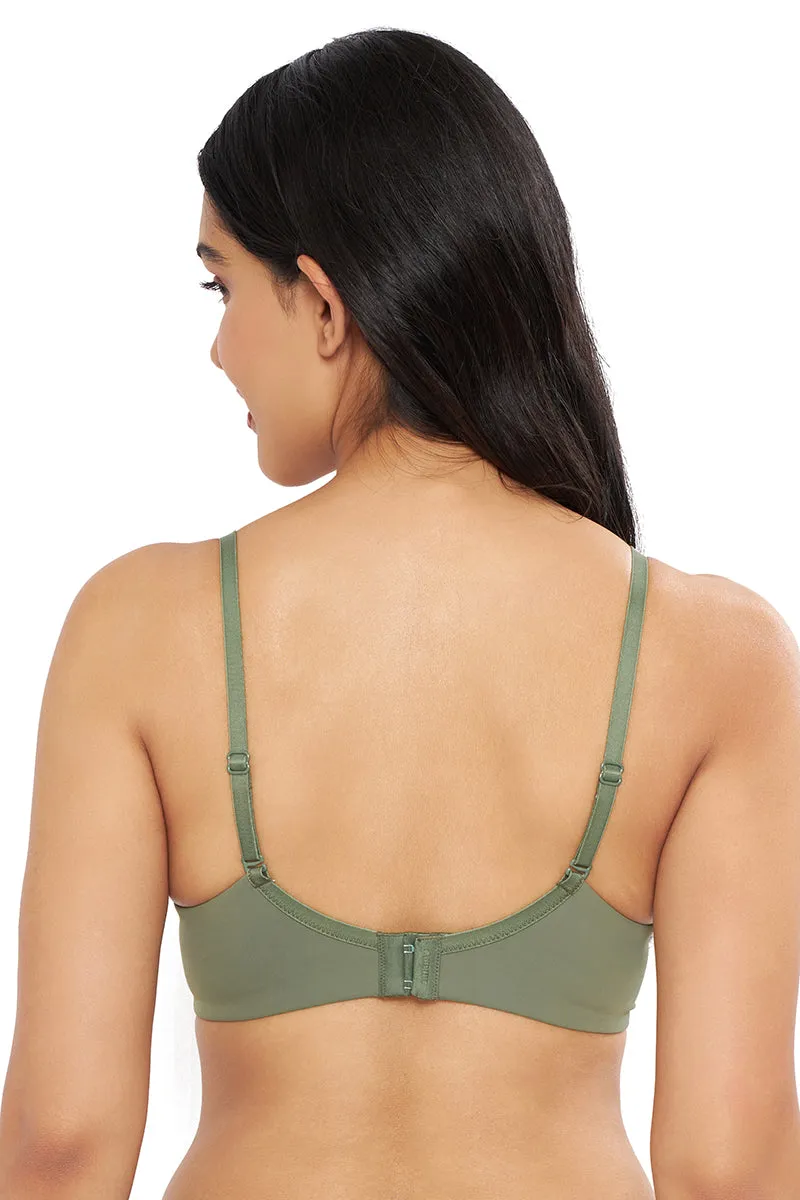 Elegant Dream Padded Wired T-shirt Bra - Sage