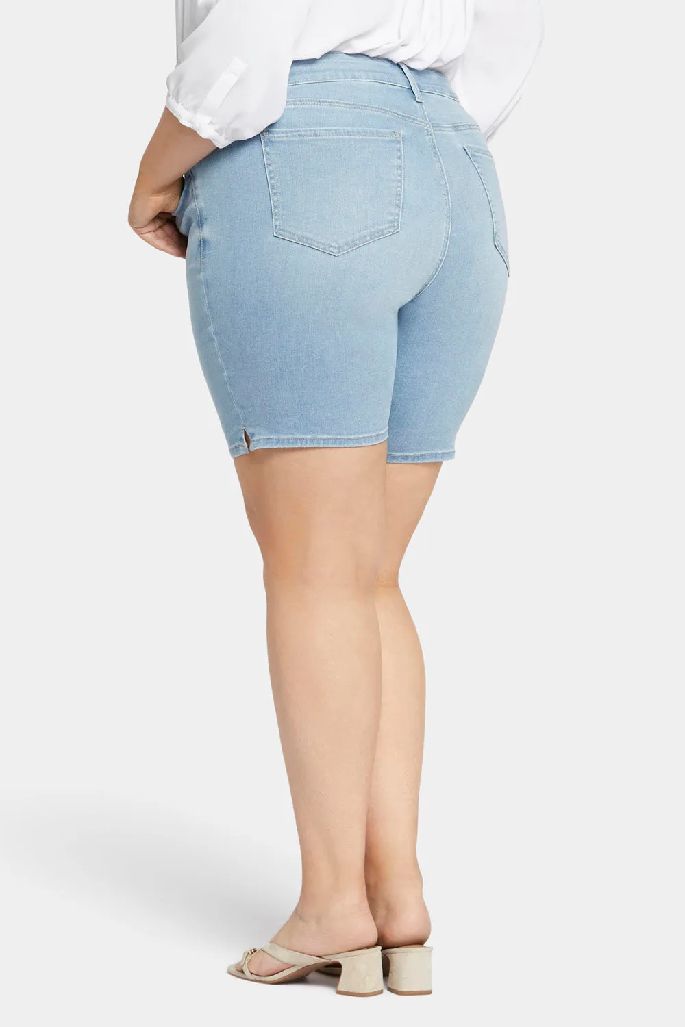 Ella Denim Shorts In Plus Size - Poetry