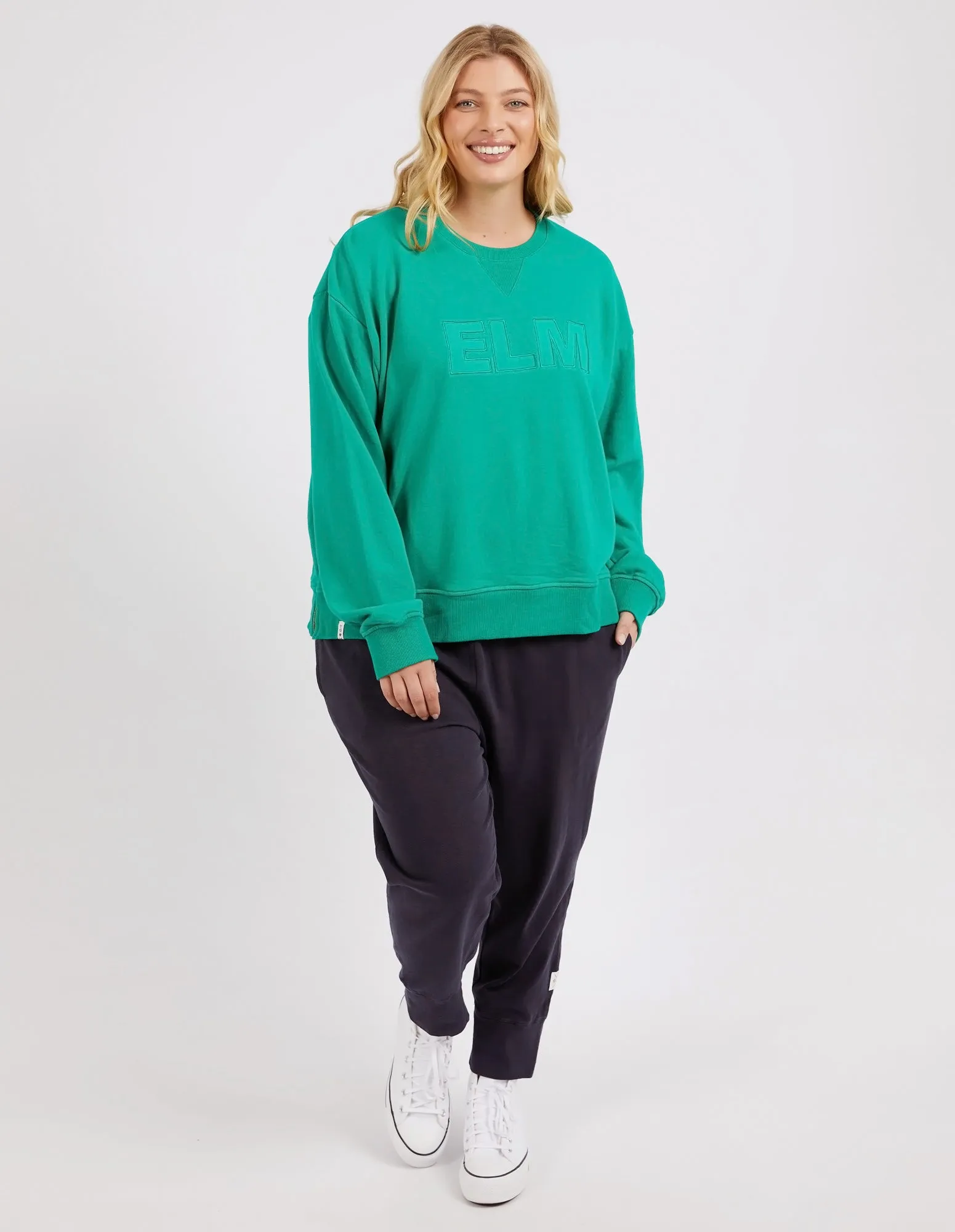 Elm Applique Sweat Goodness Green