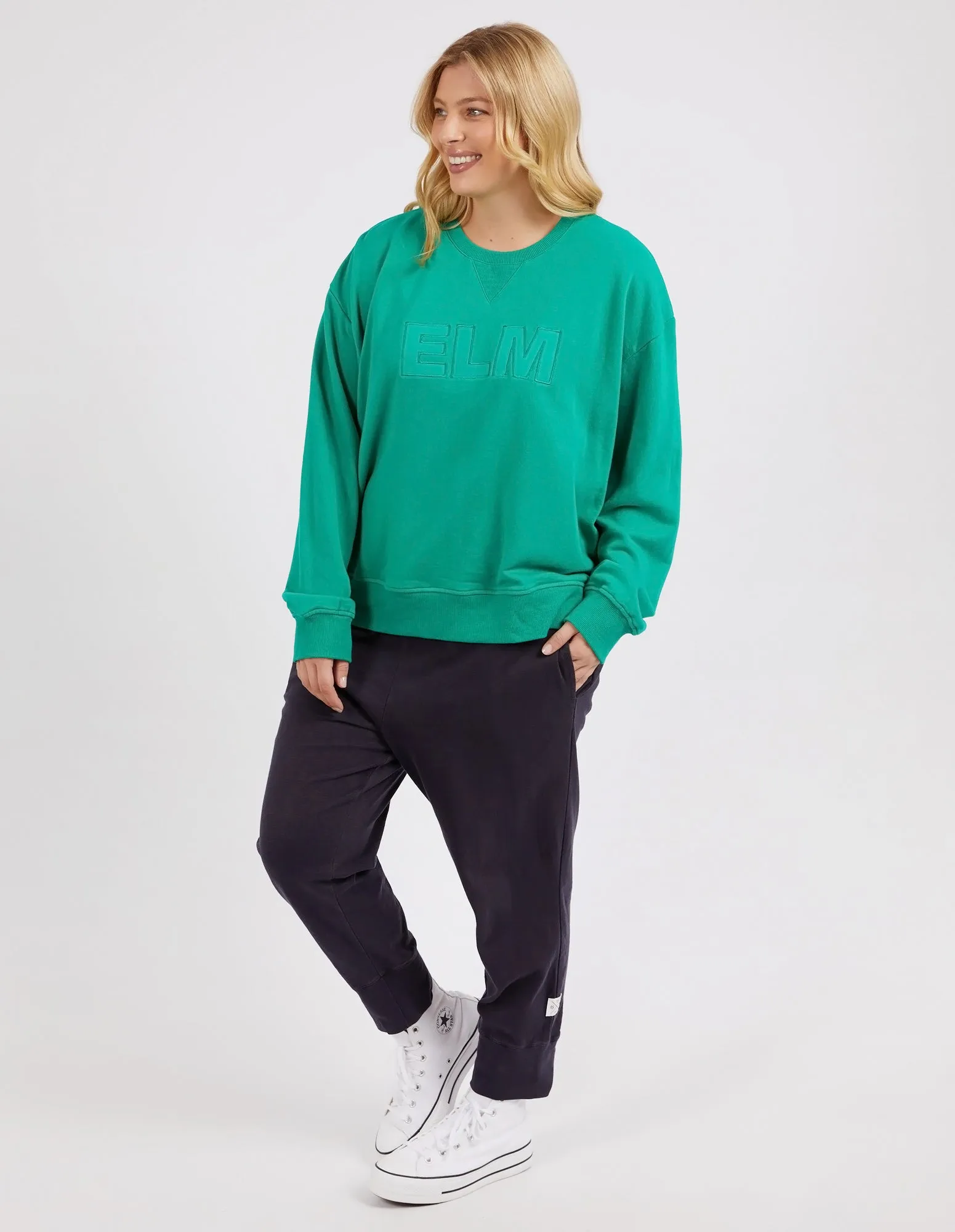 Elm Applique Sweat Goodness Green