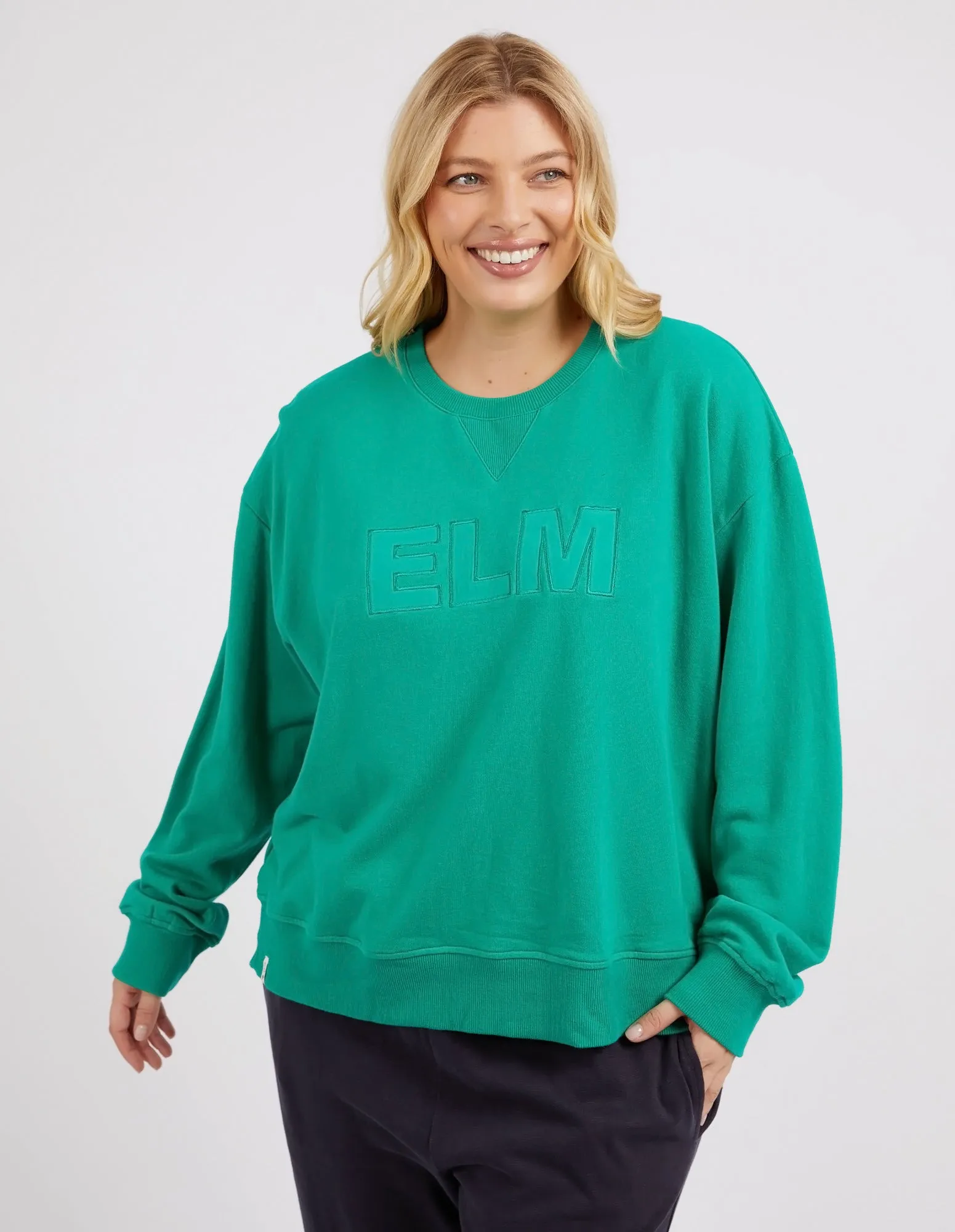 Elm Applique Sweat Goodness Green