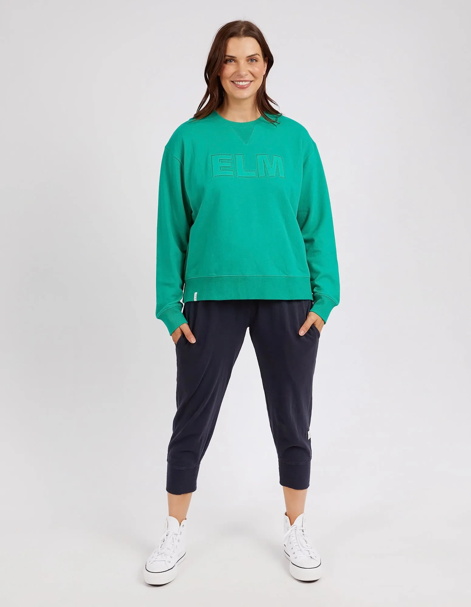 Elm Applique Sweat Goodness Green