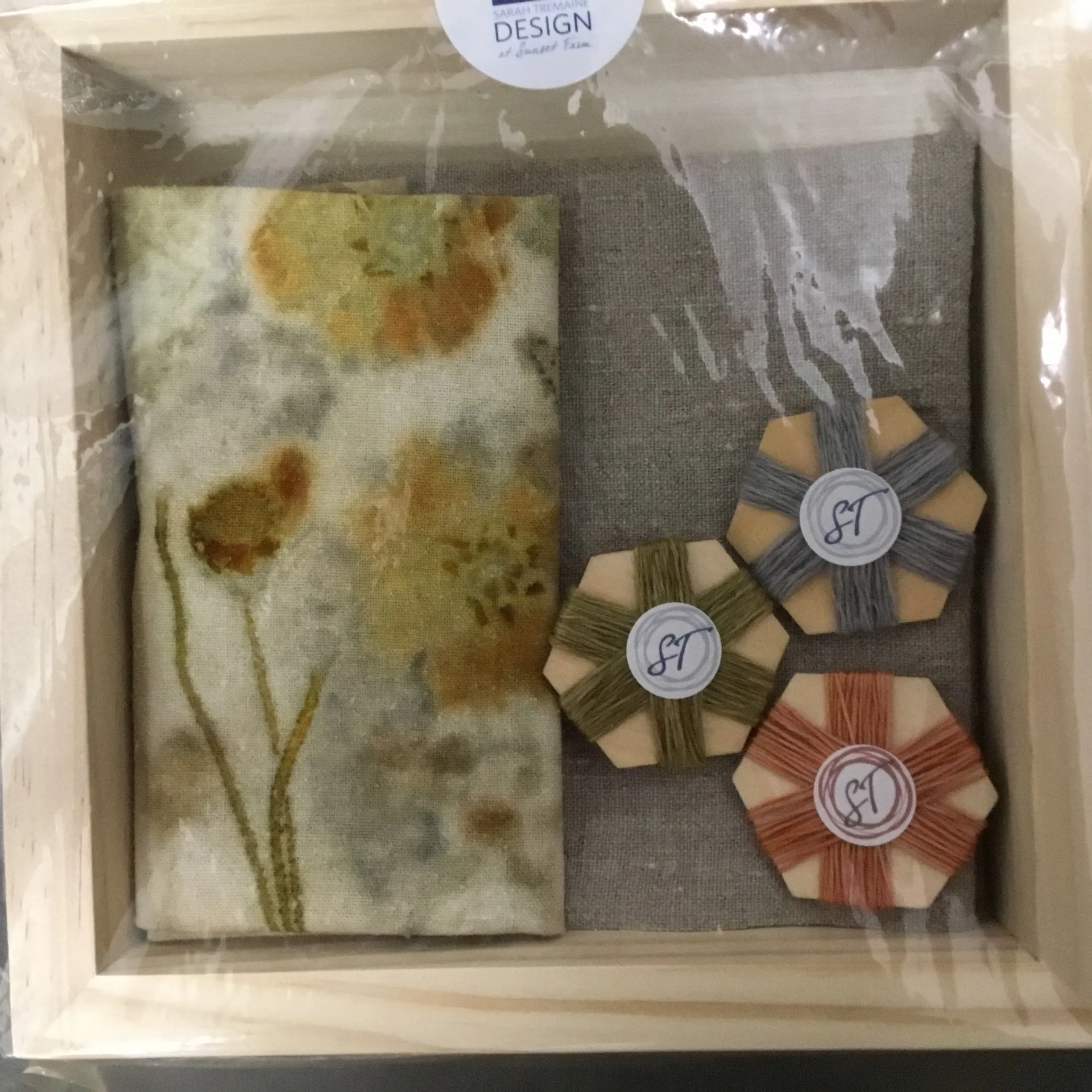 Embroidered Eco Print Wall Art Kit