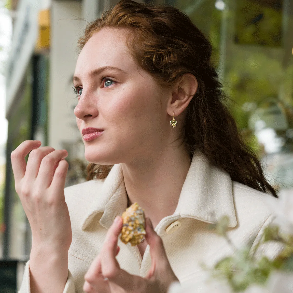 Emily Heart and Star Hook Earrings In Gold & Silver-Tone