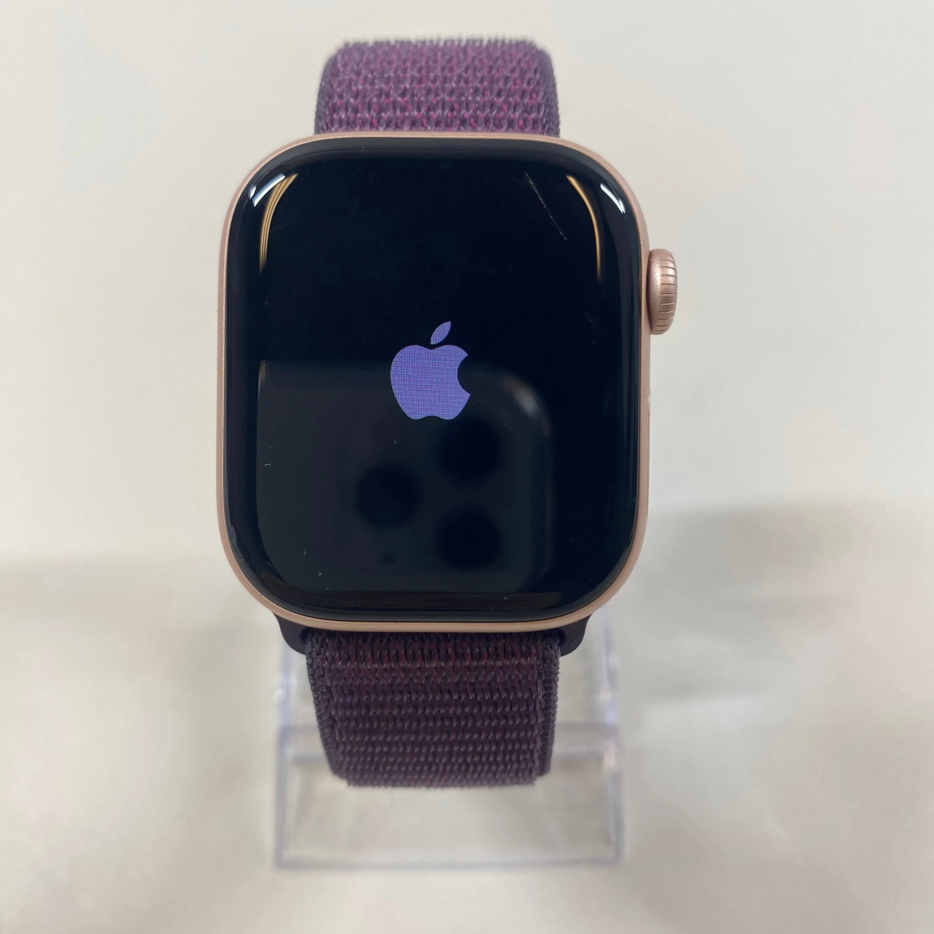 Factory Unlocked Apple Watch Series 10 42MM Rose Gold Aluminum Plum Sport Loop